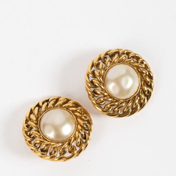 Chanel 24K Gold Clip On Earrings