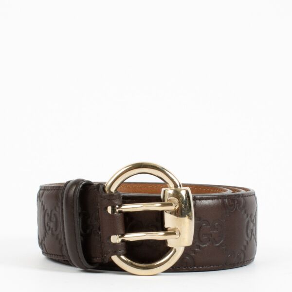 Preloved brown Gucci belt in size 90 on Labellov.com