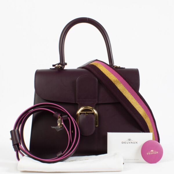 Delvaux Prune Brillant MM Magic Bag