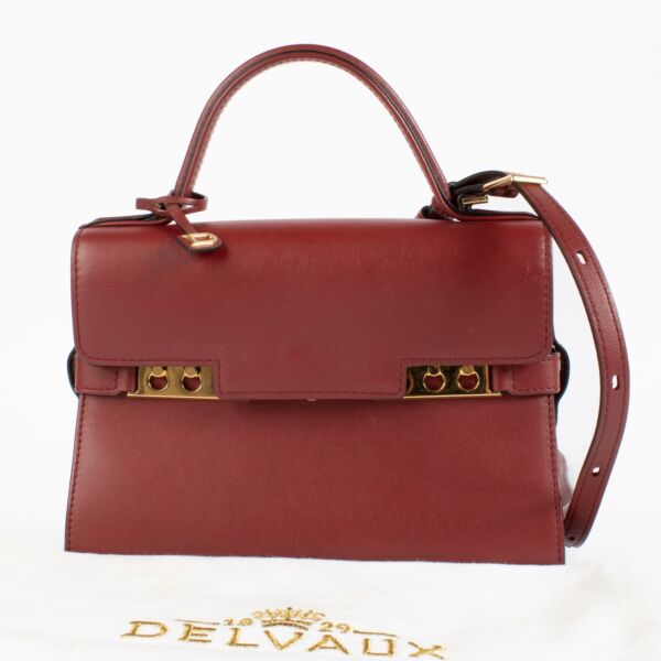 Delvaux Rouge de Pourpre Calf Souple Tempête Mini