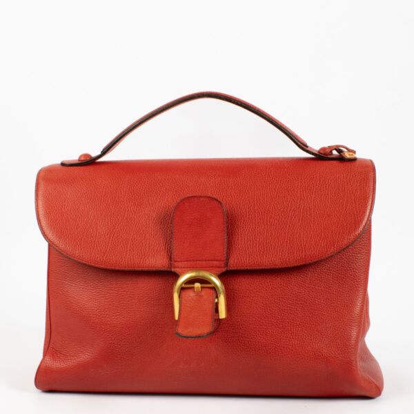 shop 100% authentic second hand Delvaux Red Brillant Briefcase on Labellov.com