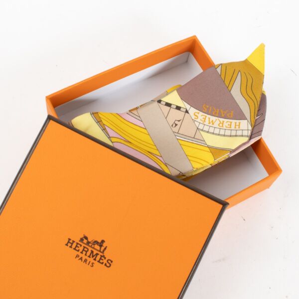 Hermès Yellow Astrologie Nouvelle Twilly Scarf