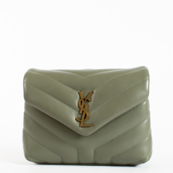 Authentic preloved Saint Laurent Khaki Toy Loulou Bag on Labellov.com