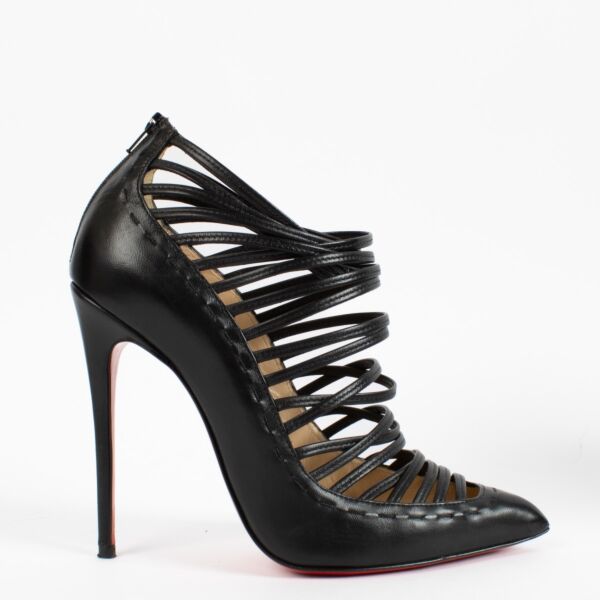 shop 100% authentic second hand Christian Louboutin Black Kid Gortika 120 Heels - Size 36 1/2 on Labellov.com