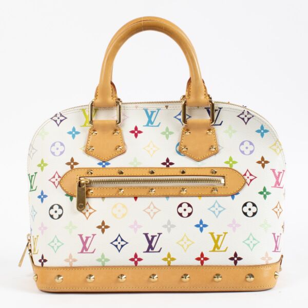 Shop 100% authentic second hand Louis Vuitton White Monogram Multicolore Alma PM on Labellov.com