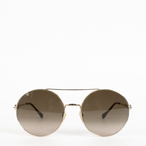 Authentic pre-loved Gucci Gold Horsebit Sunglasses on Labellov.com