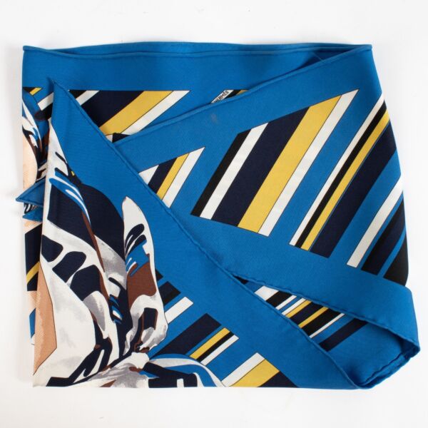 shop 100% authentic second hand Hermès La Femme Au Carré Silk Triangle Scarf on Labellov.com