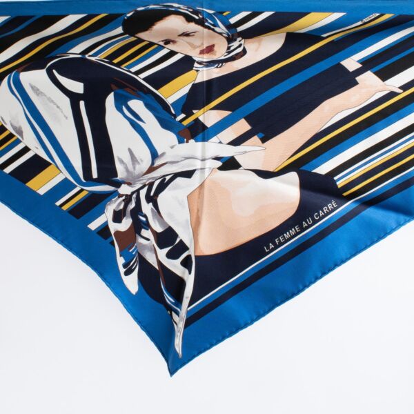 Hermès La Femme Au Carré Silk Triangle Scarf