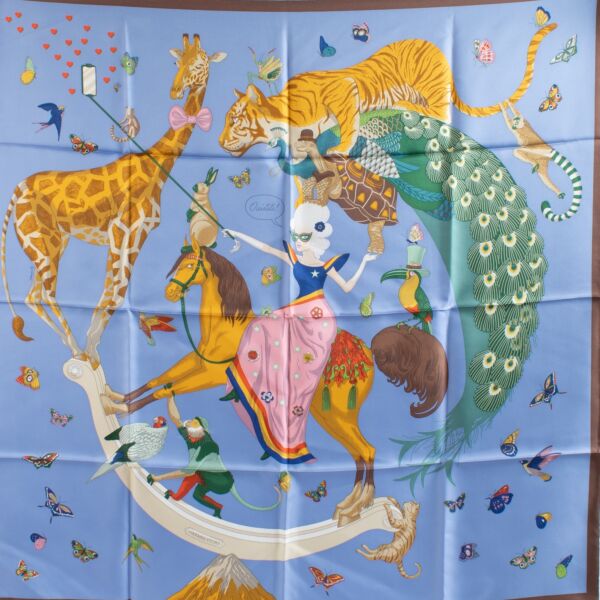 Hermès Story Carre 90 Silk Scarf