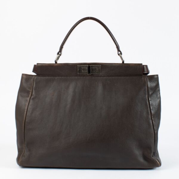 Fendi Brown Fur Peekaboo Large Bag