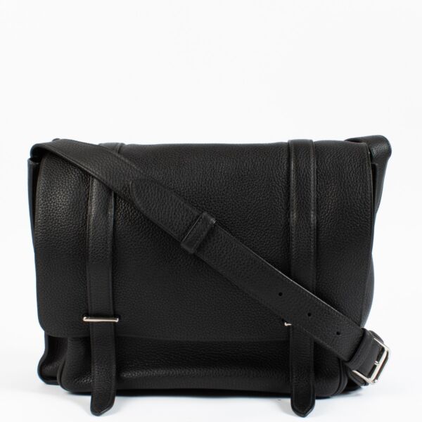 Shop 100% authentic second hand Hermès black Top Handle Steve Bag on Labellov.com