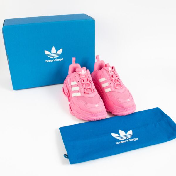 Balenciaga Adidas Pink Triple S Sneakers