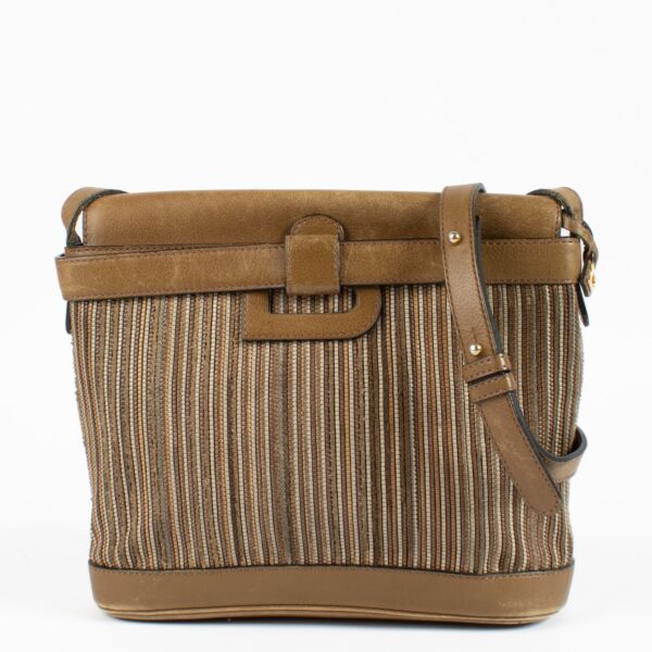 Shop authentic Delvaux Beige Toile De Cuir Crossbody bag on www.labellov.com