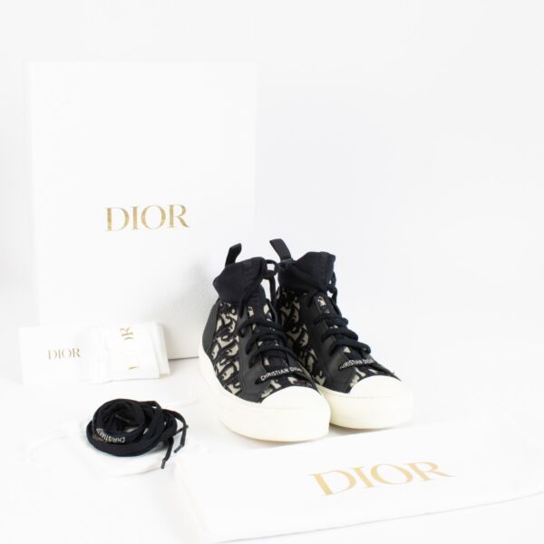 Christian Dior Blue Oblique Walk'n'Dior Sneakers - Size 36