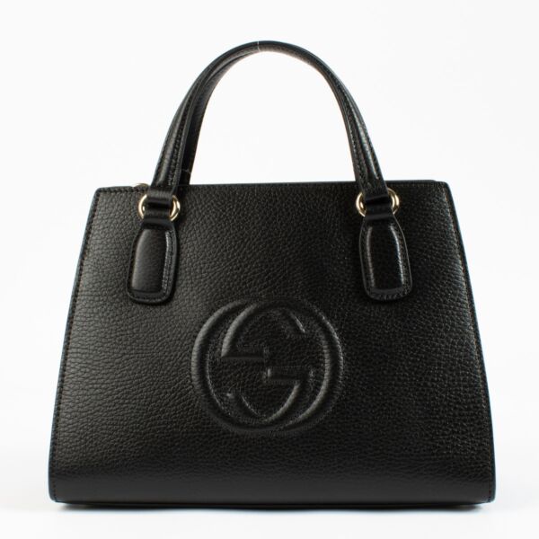 Gucci Black Leather Soho Satchel Bag