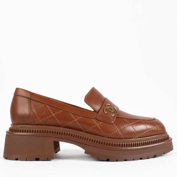 Shop 100% authentic second hand Chanel Brown Loafers on Labellov.com