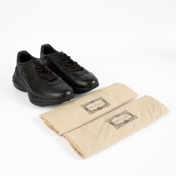 Gucci Black Rhyton Sneakers - Size 40