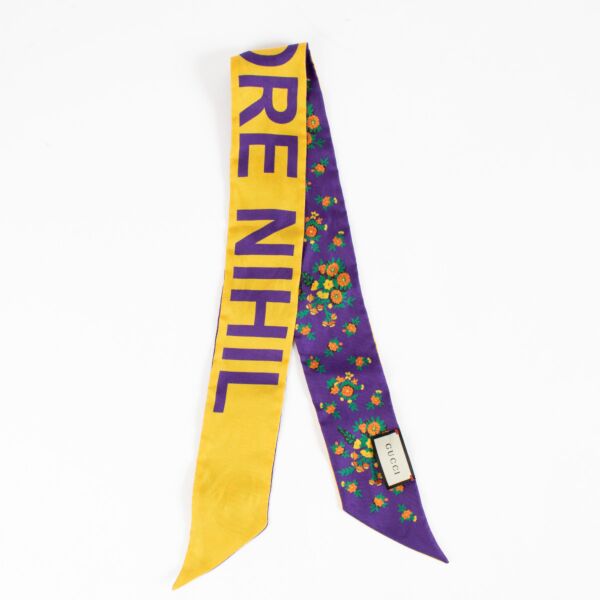 Gucci Multicolor Silk Ribbon Scarf