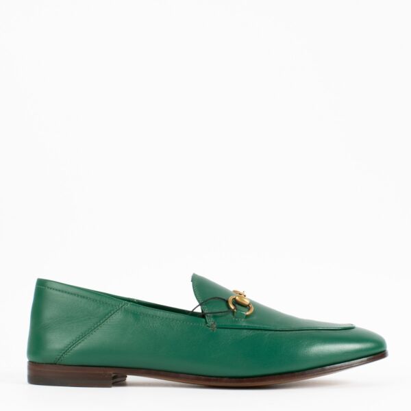 shop 100% authentic second hand Gucci Green Horsebit Loafers - Size 40 on Labellov.com