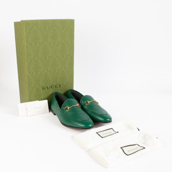 Gucci Green Horsebit Loafers - Size 40