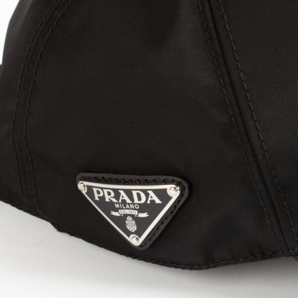 Prada Black Nylon Cap