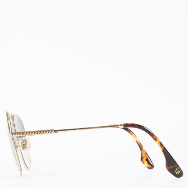 Victoria Beckham Gold Aviator Sunglasses