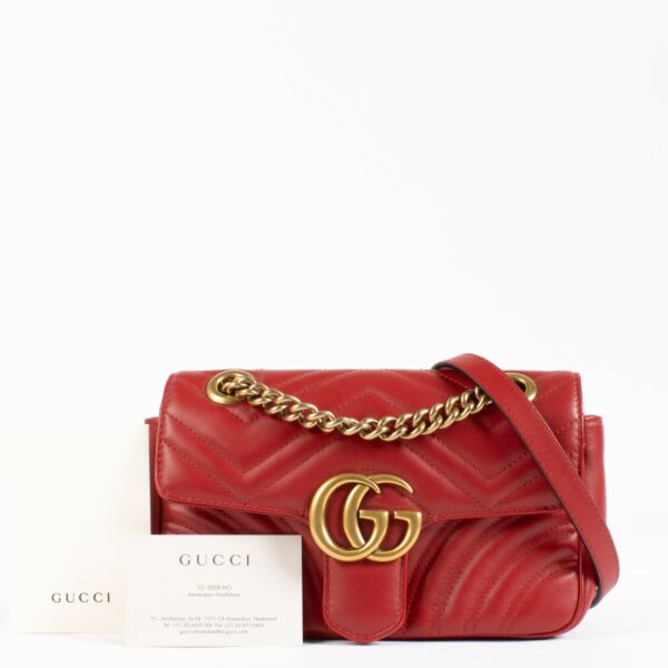 Gucci Red GG Marmont Small Bag