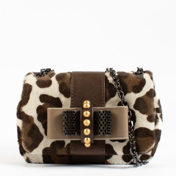 Christian Louboutin Leopard Print Pony Hair Sweet Charity Mini Bag