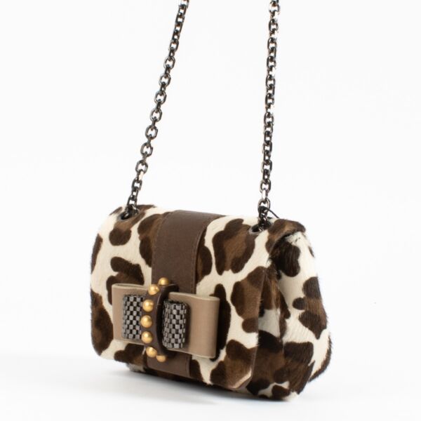 Christian Louboutin Leopard Print Pony Hair Sweet Charity Mini Bag