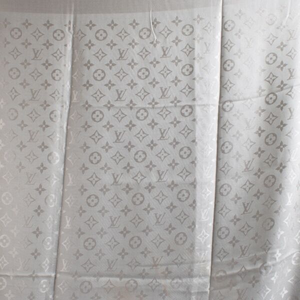 Louis Vuitton Beige Monogram Classique Shawl