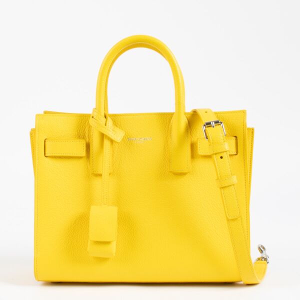 Saint Laurent Yellow Nano Sac de Jour Bag