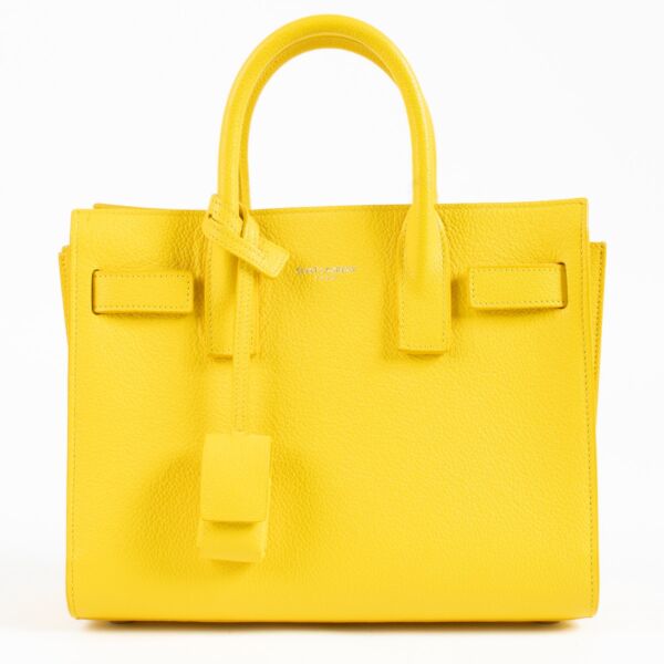 Saint Laurent Yellow Nano Sac de Jour Bag