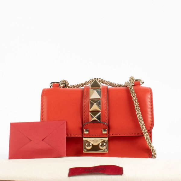 Valentino Garavani Red Glam Lock Small Bag