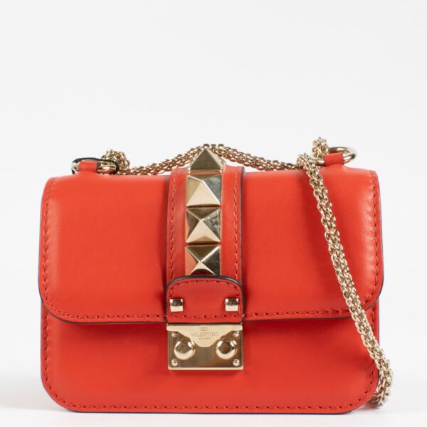 Valentino Garavani Red Glam Lock Small Bag