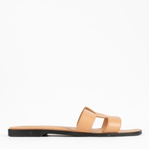 Hermès Pink Leather Oran Sandals - size 36