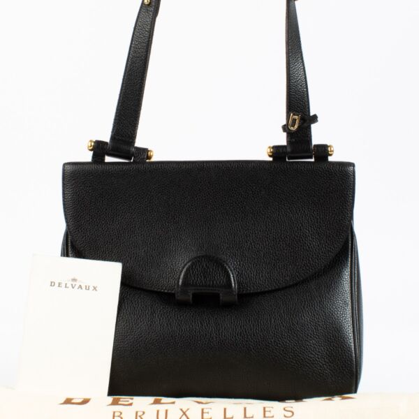 Delvaux Black Impromptu Shoulder Bag