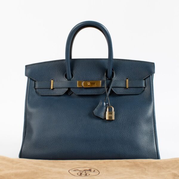 Hermès Birkin 35 Bleu Saphir Ardennes GHW