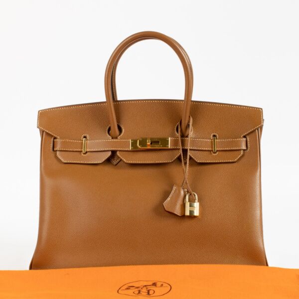Hermès Birkin 35 Gold Couchevel GHW