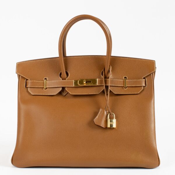 2000 Hermès Birkin 35 Gold Couchevel GHW