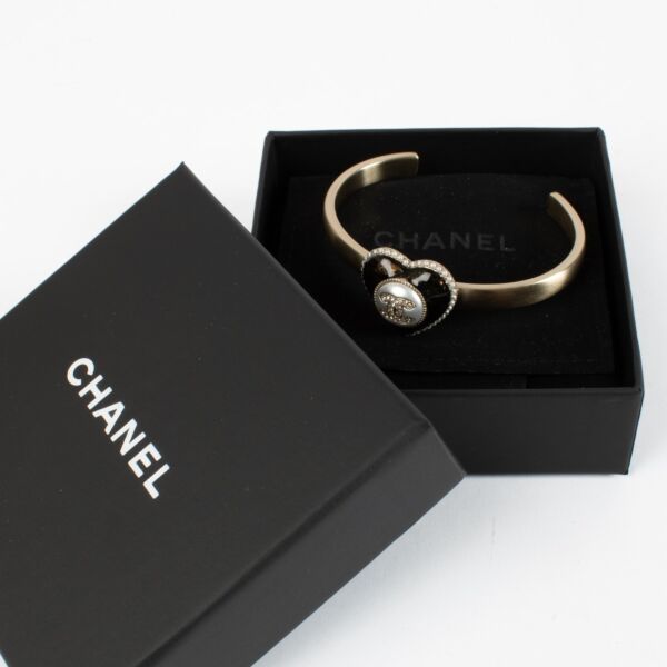 Chanel 22B Heart Bangle Bracelet