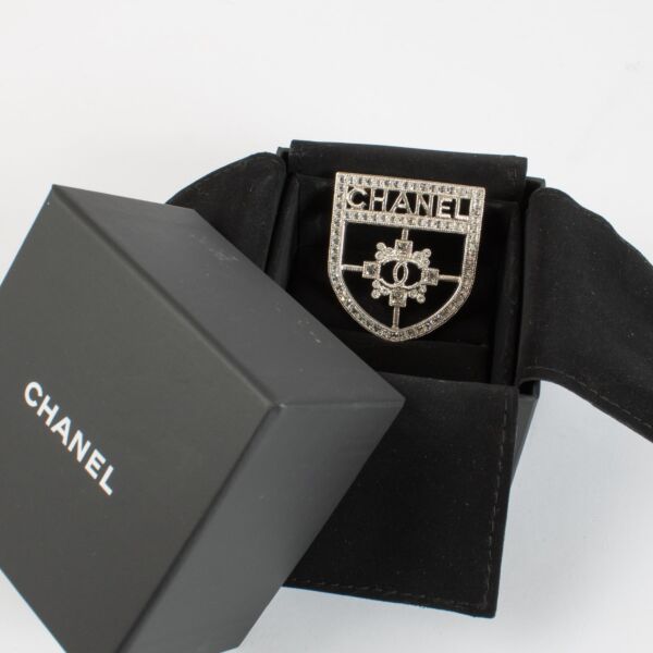 Chanel Shield Crystal Brooch 16V 