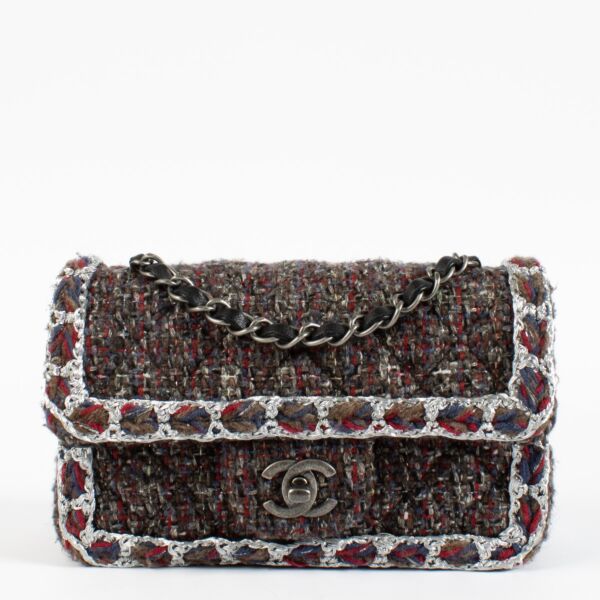 shop 100% authentic second hand Chanel Multicolor Silver Mini Tweed Flap Bag on Labellov.com