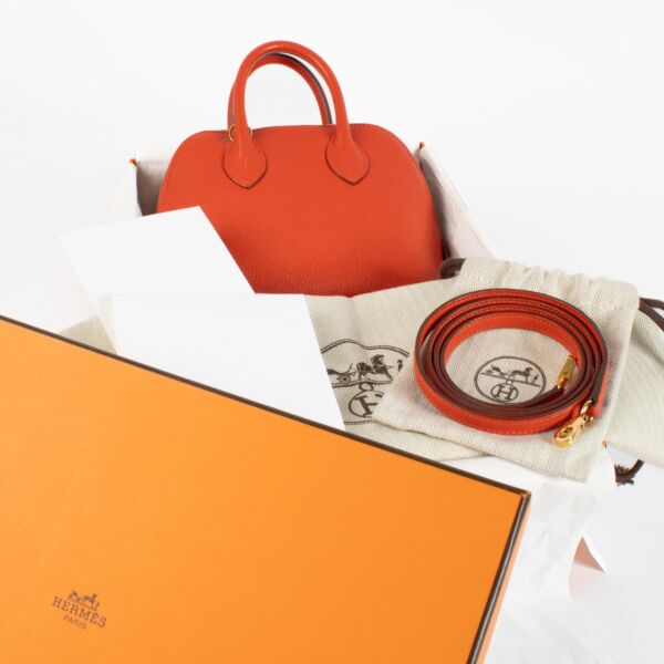 Hermès Bolide 1923 Mini Capucine Chevre Mysore GHW