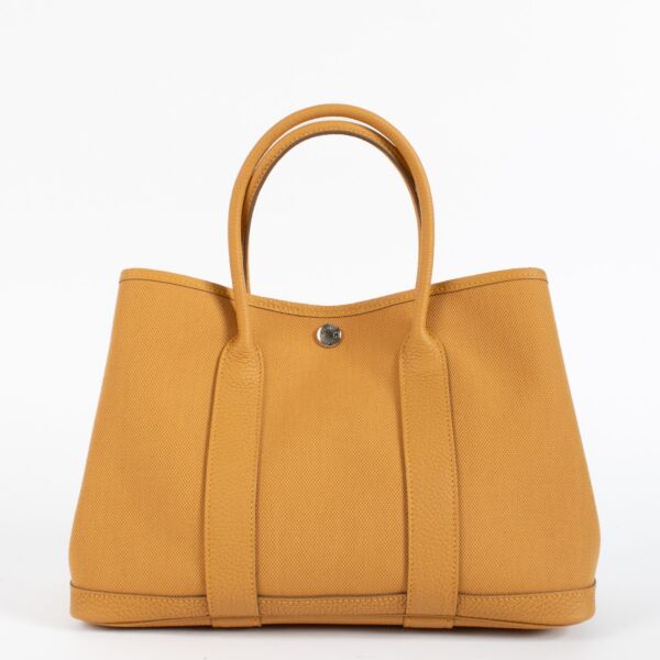 Hermès Garden Party 30 Naturel Sable Canvas/Negonda PHW