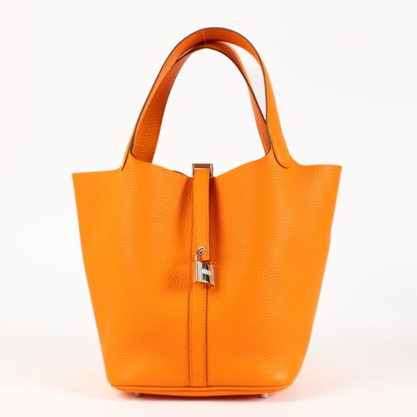 Hermès Picotin Lock 22 Orange Clemence PHW