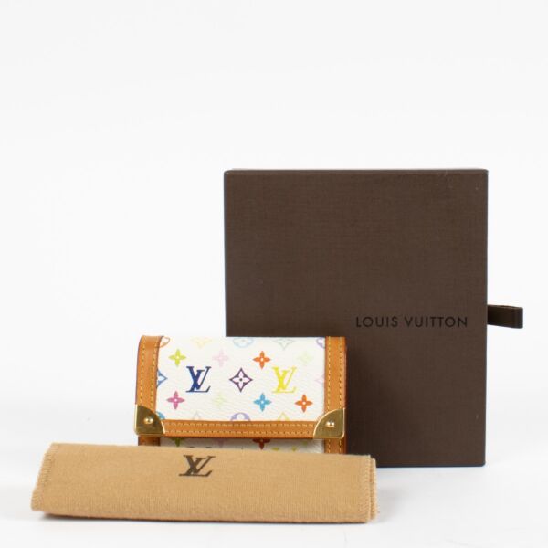 Louis Vuitton x Takashi Murakami White Multicolor Monogram Wallet