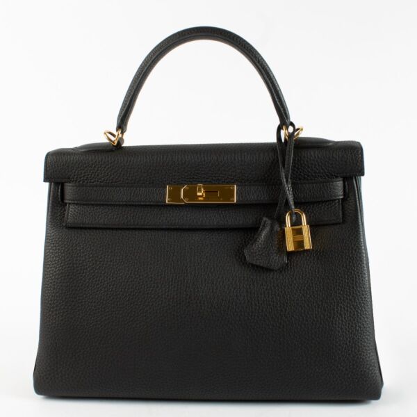 Hermès Kelly 32 Black Togo GHW