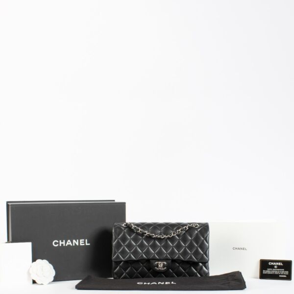 Chanel Black Lambskin Medium Classic 11.12 Bag