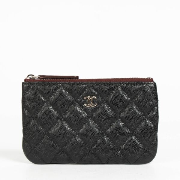 Authentic pre-loved Chanel Black Classic Small Zipped Pouch on Labellov.com