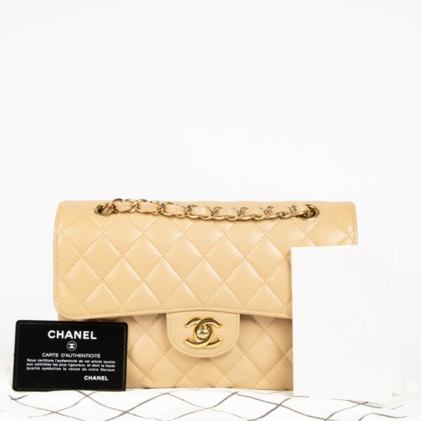 Chanel Beige Caviar Small Classic Bag